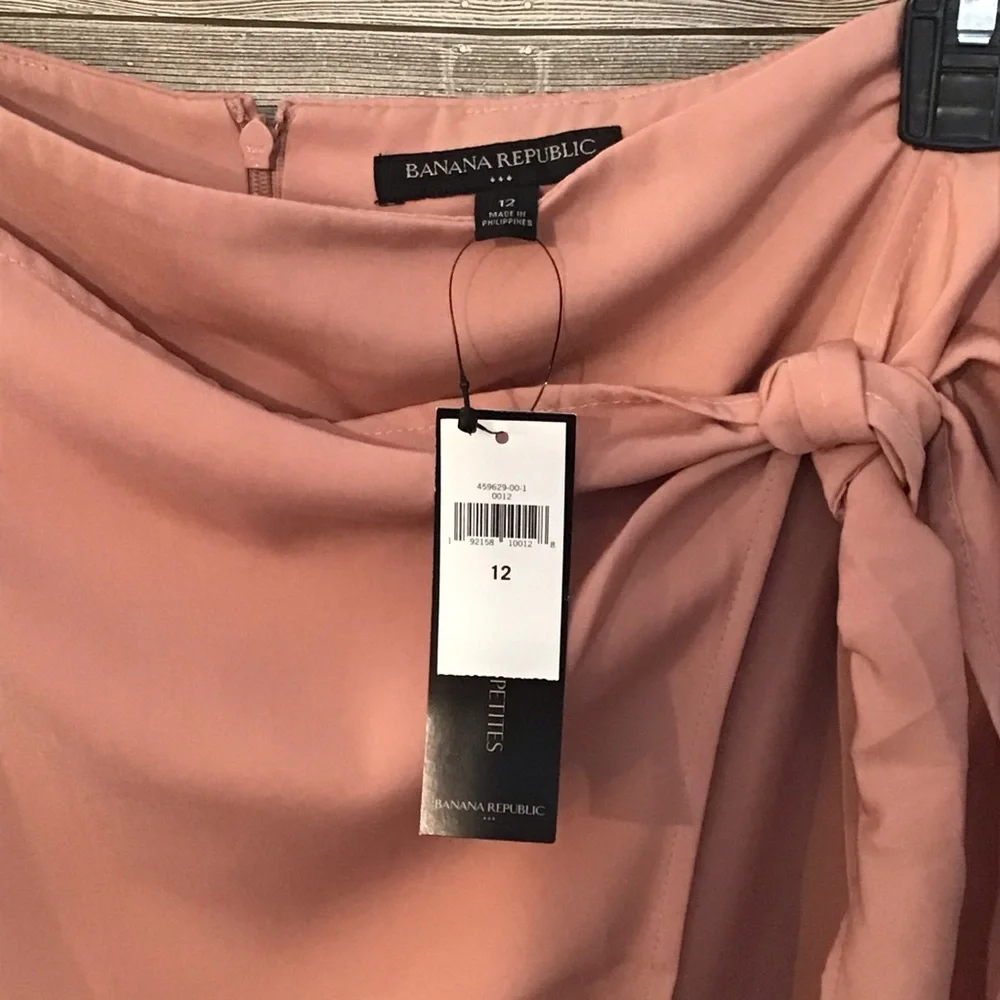 - NWT banana republic faux wrap skirt pink size 12 - Picture 5 of 6